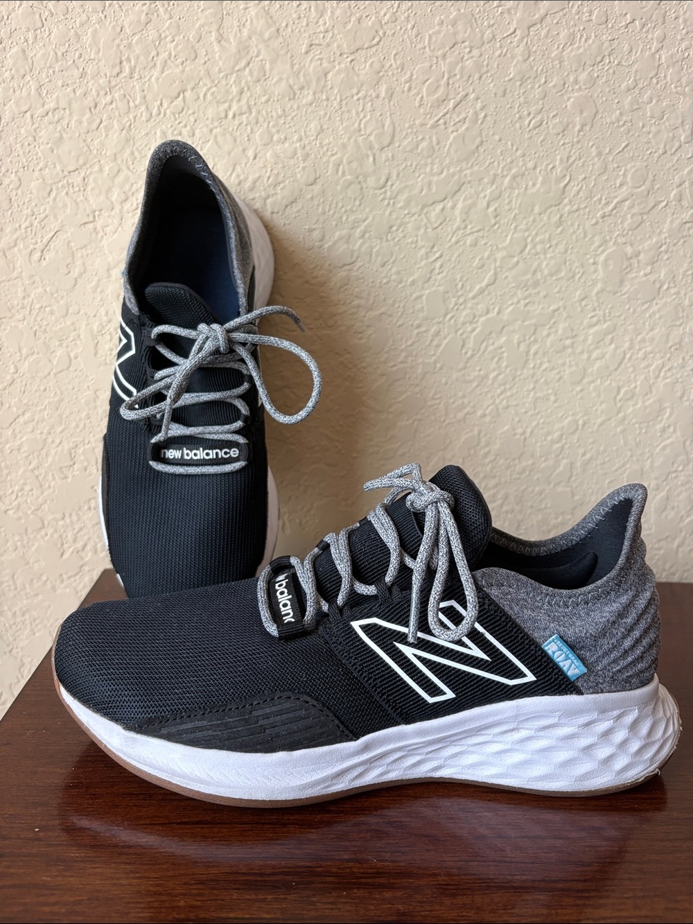 New Balance Boys Black & Gray Running Shoes